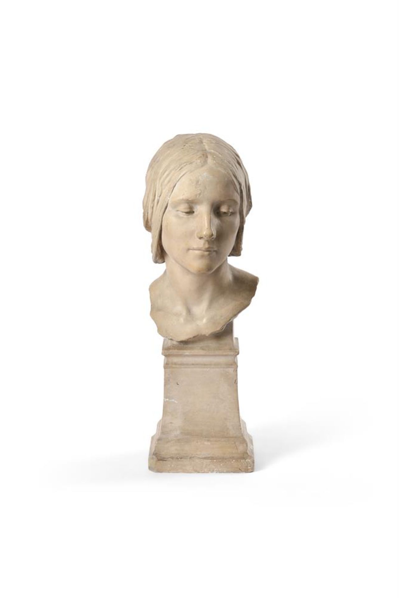 AFTER FREDERICK JAMES HALNON (BRITISH, 1881-1958), A PLASTER BUST, EARLY 20TH CENTURY