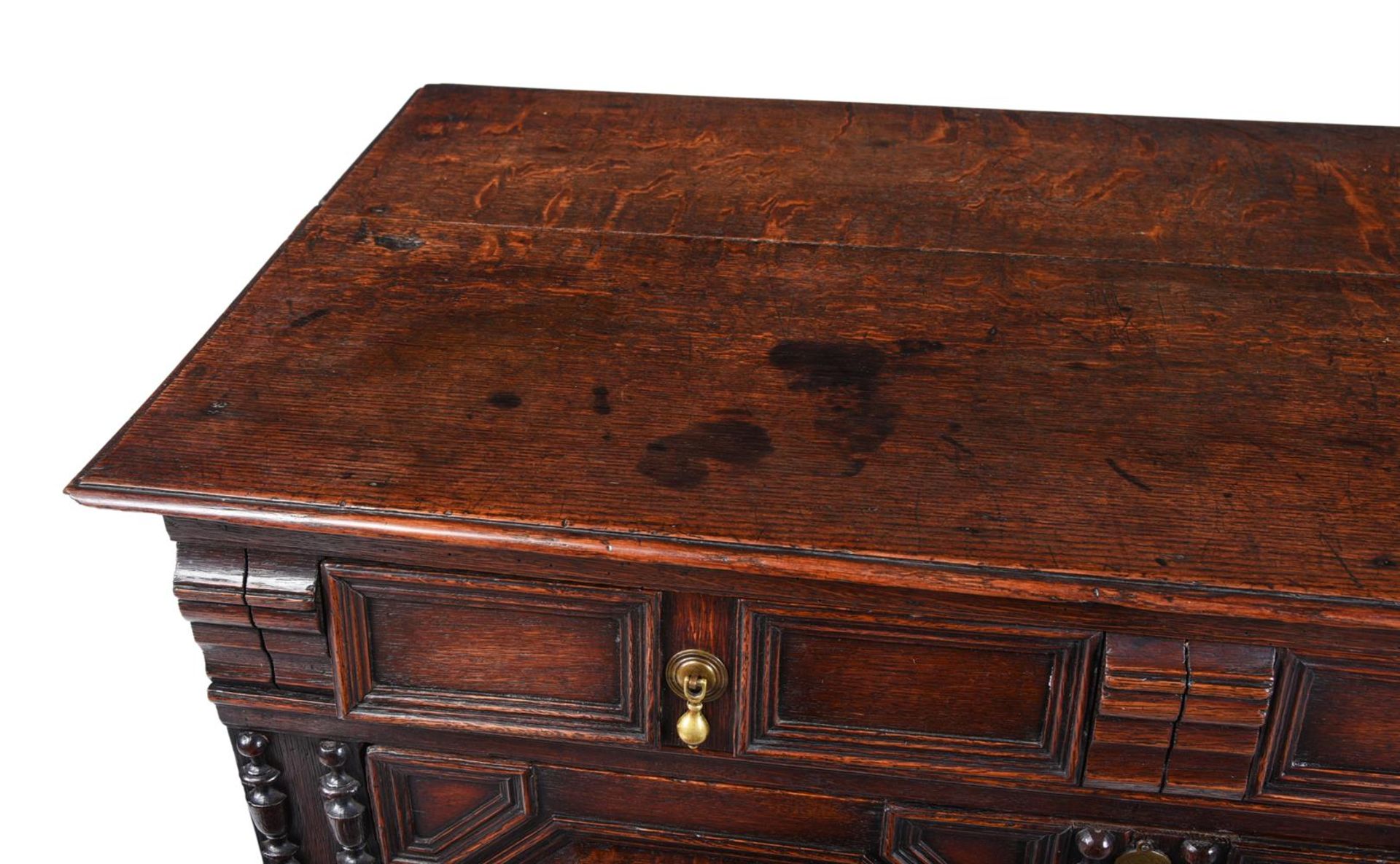 A CHARLES II OAK CHEST OF DRAWERS, CIRCA 1660 - Image 3 of 4