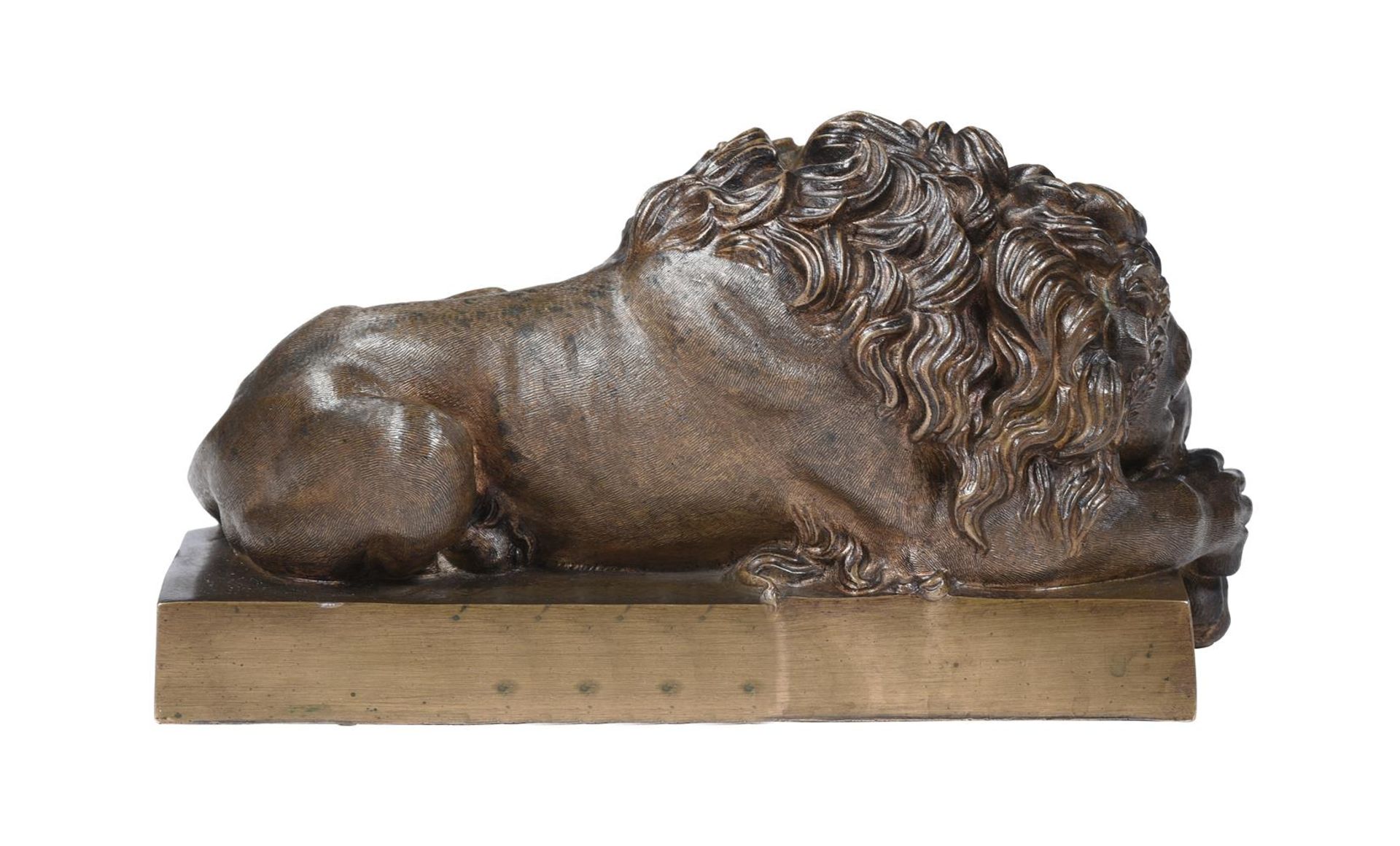 AFTER CANOVA, AN ITALIAN BRONZE LION, 19TH CENTURY - Image 3 of 3