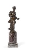 A VENETIAN BRONZE FIGURE OF JUNO, IN THE MANNER OF ASPETTI, 17TH CENTURY
