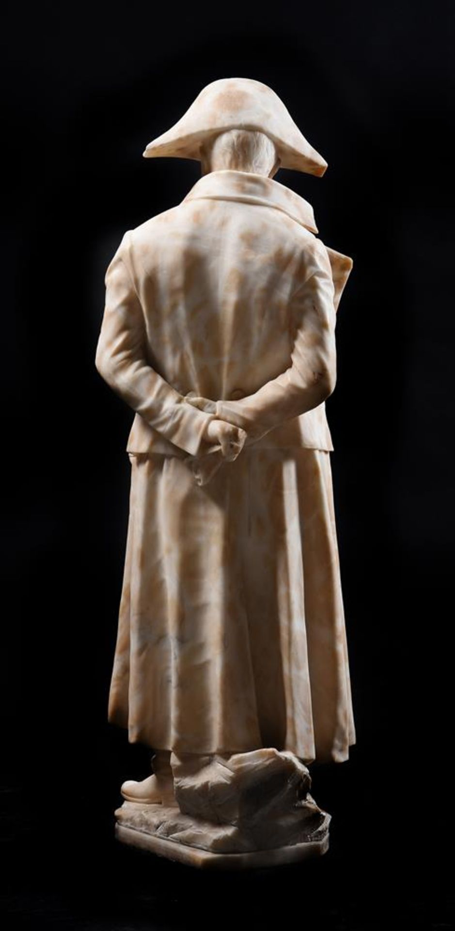 WORKSHOP OF ANTONIO FRILLI, A CARVED ALABASTER FIGURE OF NAPOLEON, ITALIAN, LATE 19TH CENTURY - Image 4 of 5