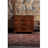 A WILLIAM & MARY WALNUT AND MARQUETRY CHEST OF DRAWERS, CIRCA 1690
