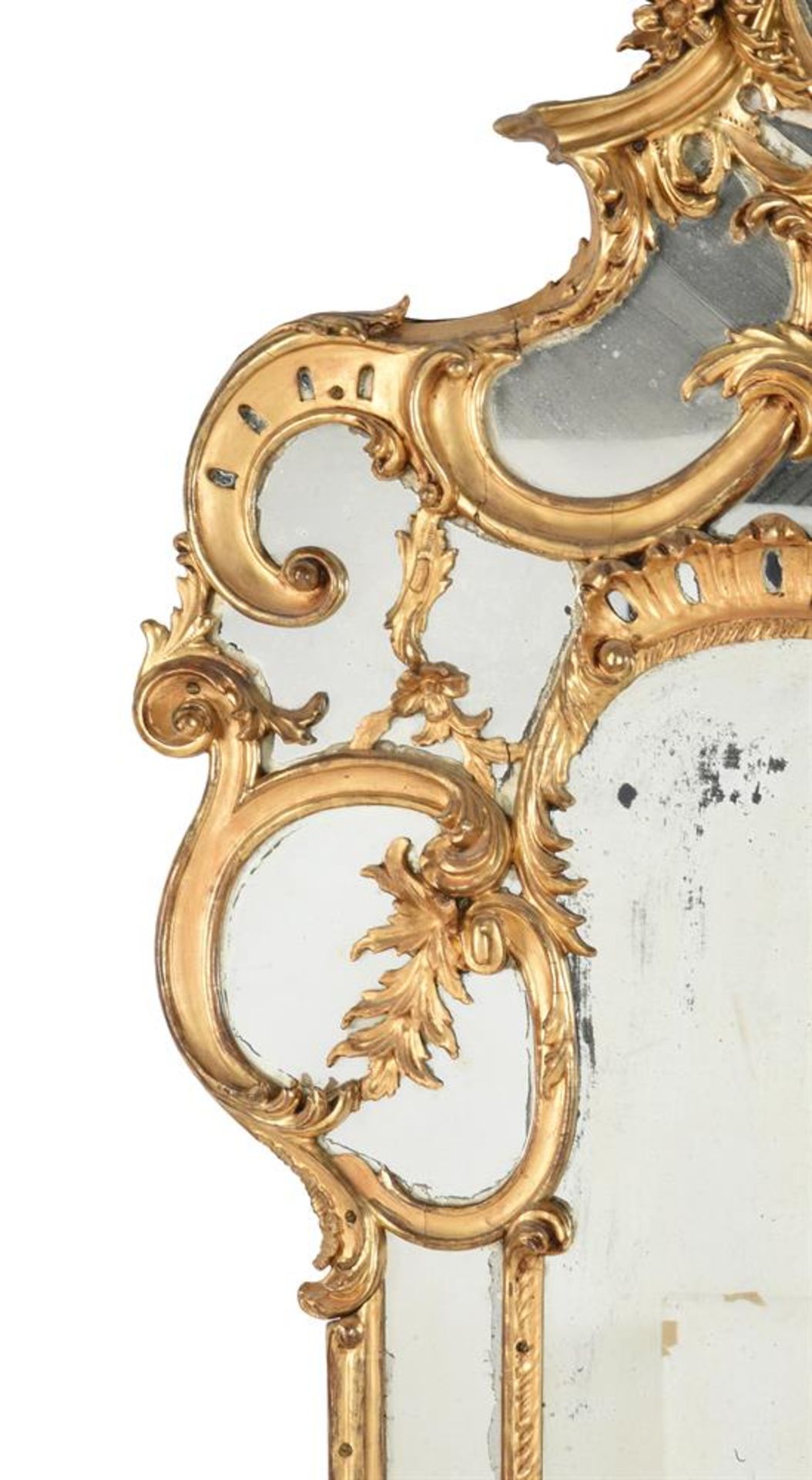 A LARGE NORTH ITALIAN CARVED GILTWOOD MIRROR, 19TH CENTURY - Image 2 of 5