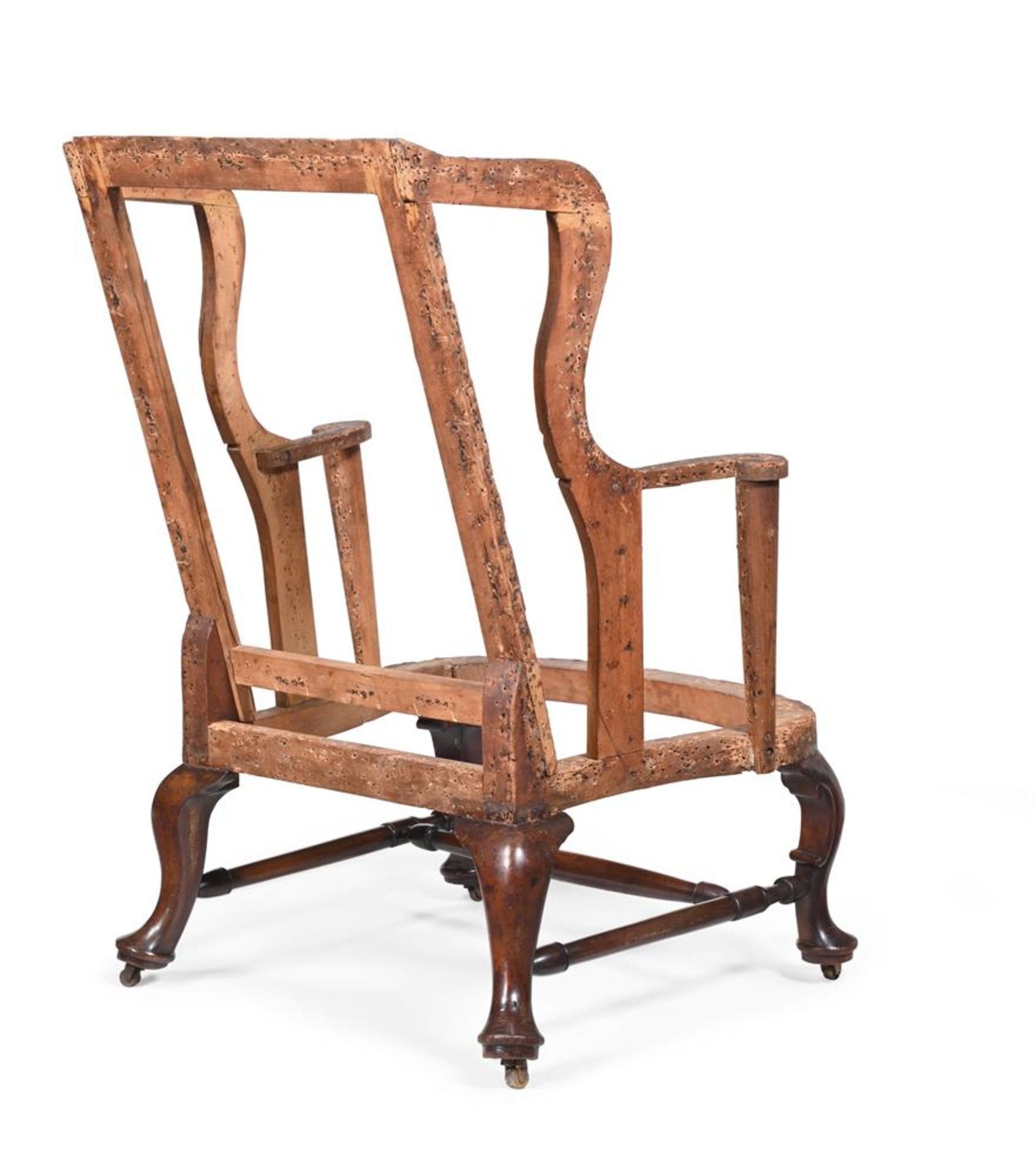 A GEORGE II MAHOGANY WING ARMCHAIR, MID 18TH CENTURY - Image 3 of 5