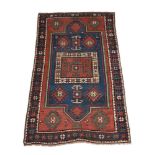 A CAUCASIAN KAZAK RUG, CIRCA 1900, approximately 234 x 138cm