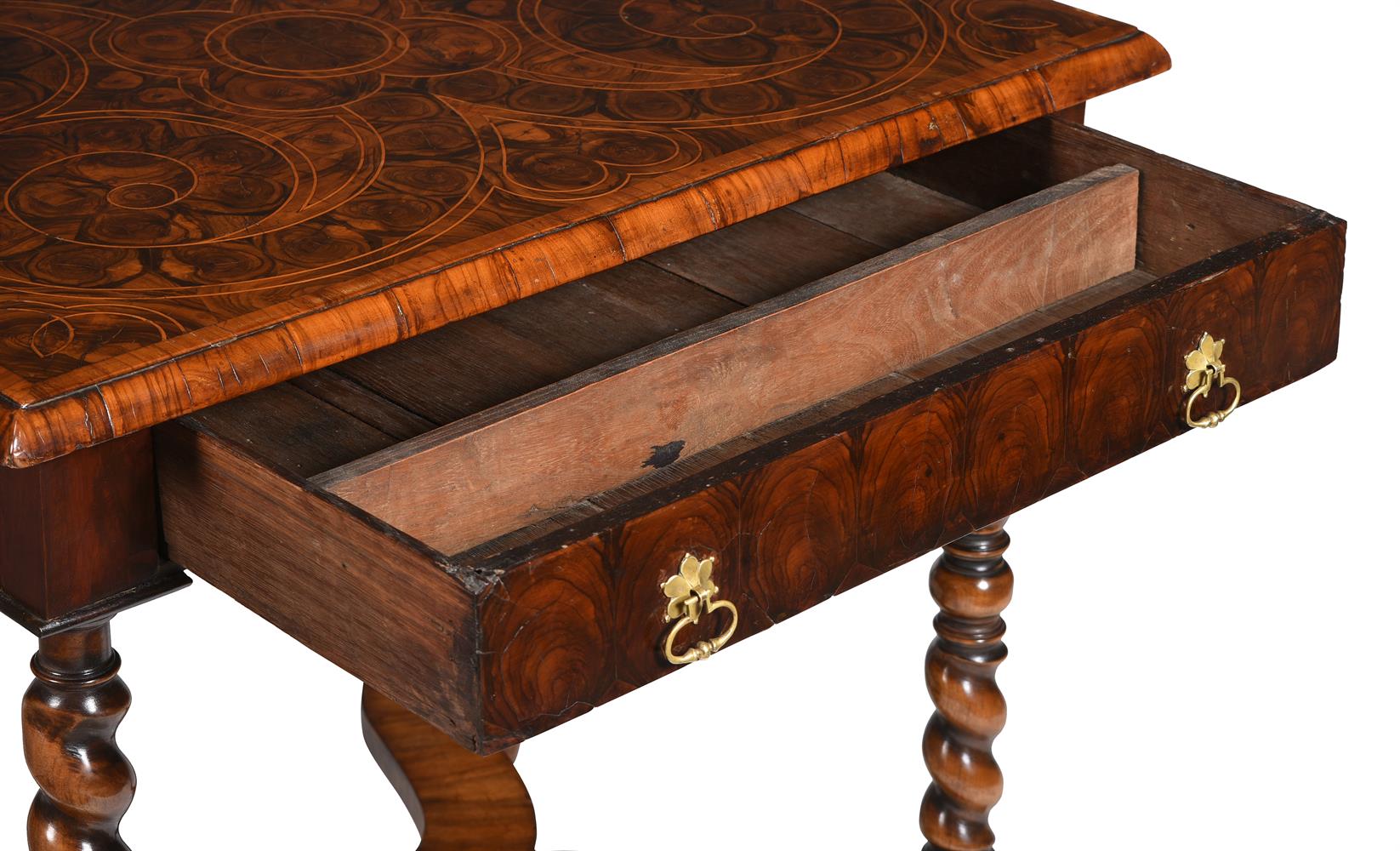 AN OLIVEWOOD AND HOLLY OYSTER VENEERED SIDE TABLE, CIRCA 1680 & LATER - Image 6 of 7