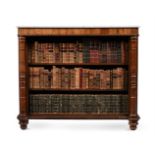 Y A WILLIAM IV ROSEWOOD AND MARBLE OPEN BOOKCASE, CIRCA 1835