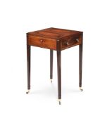 Y A GEORGE III MAHOGANY AND SATINWOOD CARD OR 'PATIENCE' TABLE, CIRCA 1790