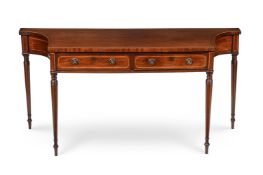 A REGENCY MAHOGANY AND SATINWOOD INLAID SIDE OR HALL TABLE, CIRCA 1815