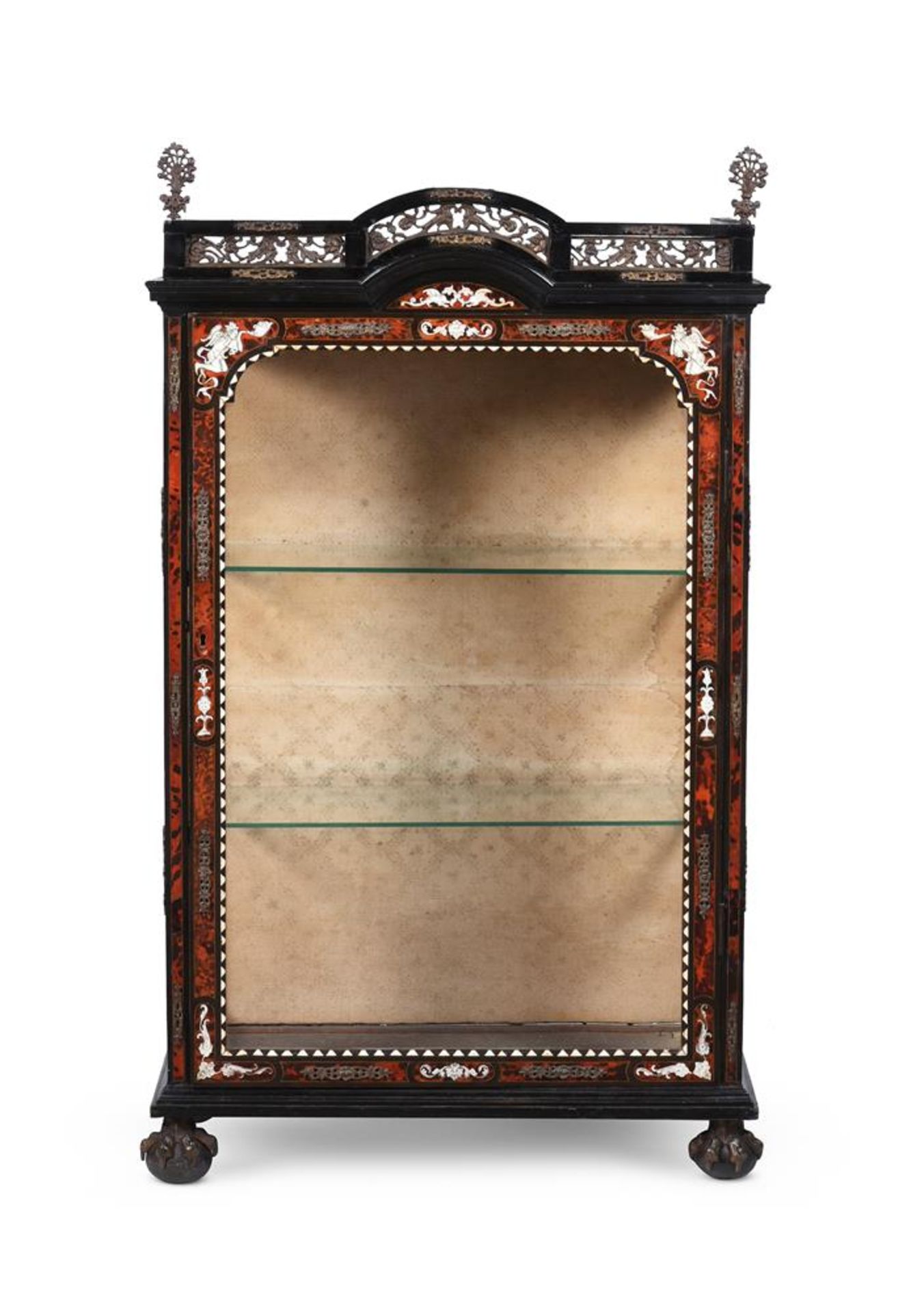 Y A CONTINENTAL TORTOISESHELL, EBONISED AND MARQUETRY CABINET, PROBABLY DUTCH OR FLEMISH - Image 2 of 4