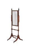 A REGENCY MAHOGANY CHEVAL MIRROR, CIRCA 1815