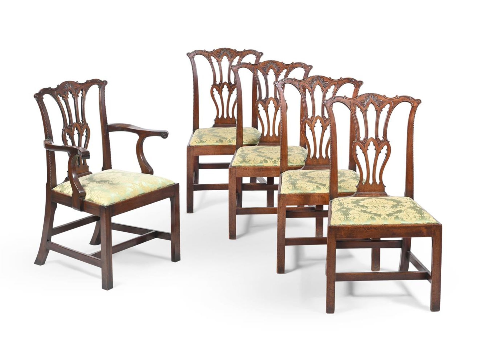 A SET OF TEN GEORGE III MAHOGANY DINING CHAIRS, THIRD QUARTER 18TH CENTURY AND LATER ADAPTED - Image 2 of 5