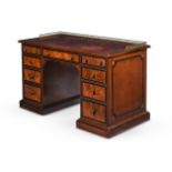 Y A VICTORIAN WALNUT, EBONY, PARCEL GILT AND BRASS MOUNTED WRITING DESK, BY GILLOWS, CIRCA 1860