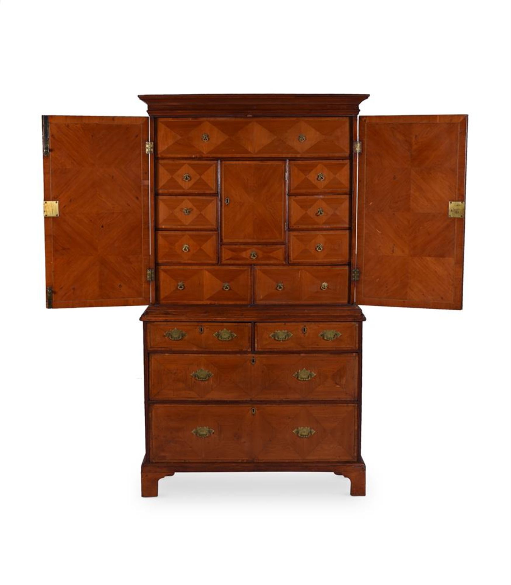 AN UNUSUAL YEW WOOD CABINET ON CHEST, 18TH CENTURY - Image 2 of 7