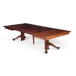 A GEORGE IV MAHOGANY EXTENDING DINING TABLE, CIRCA 1825