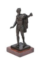AFTER THE ANTIQUE, A BRONZE FIGURE OF APOLLO, 18TH CENTURY