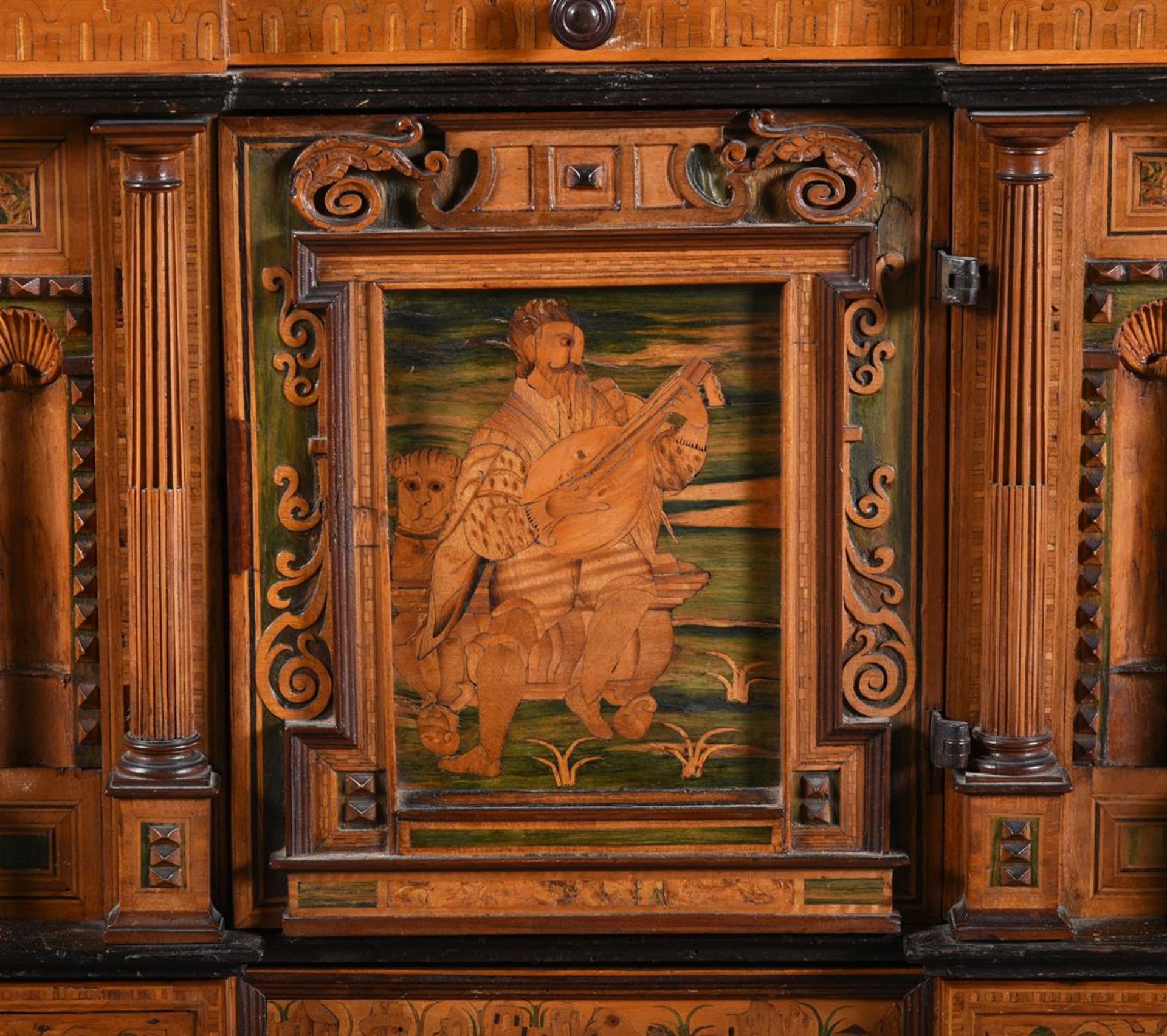 Y A SOUTH GERMAN SYCAMORE, FRUITWOOD AND SPECIMEN MARQUETRY COLLECTOR'S CABINET - Image 8 of 9