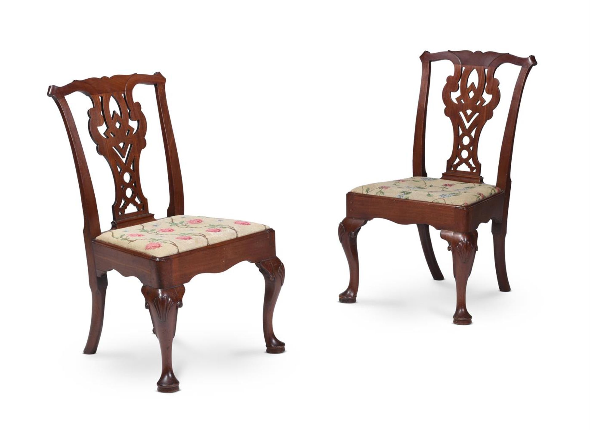 A SET OF SIX GEORGE II MAHOGANY CHAIRS, CIRCA 1760 - Image 4 of 6