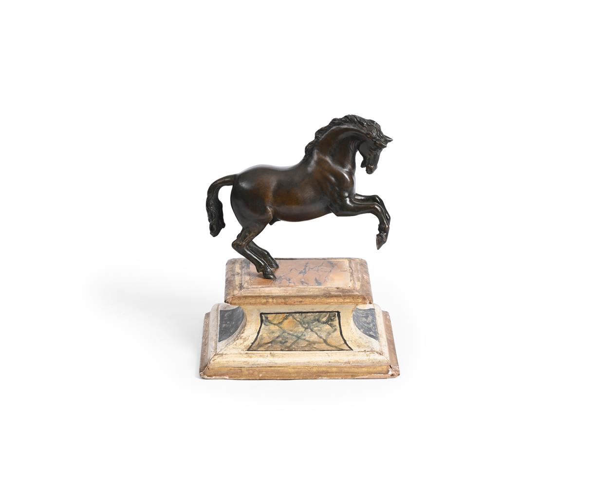 AFTER FRANCESCO FANELLI (1590-1653), A BRONZE FIGURE OF A REARING HORSE