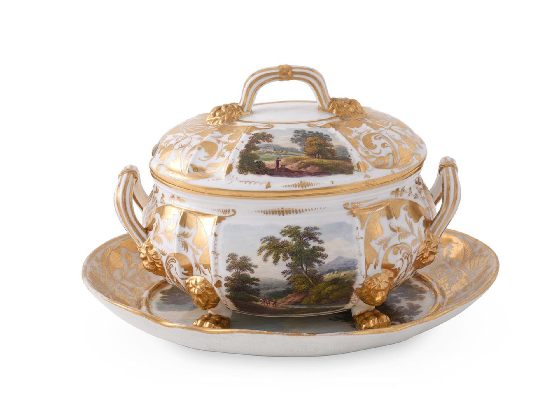 A DERBY PORCELAIN COMPOSITE TOPOGRAPHICAL PART DESSERT SERVICE, FIRST QUARTER 19TH CENTURY - Image 5 of 5