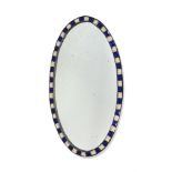 AN IRISH CUT-GLASS OVAL MIRROR, IN GEORGE III STYLE, 19TH CENTURY