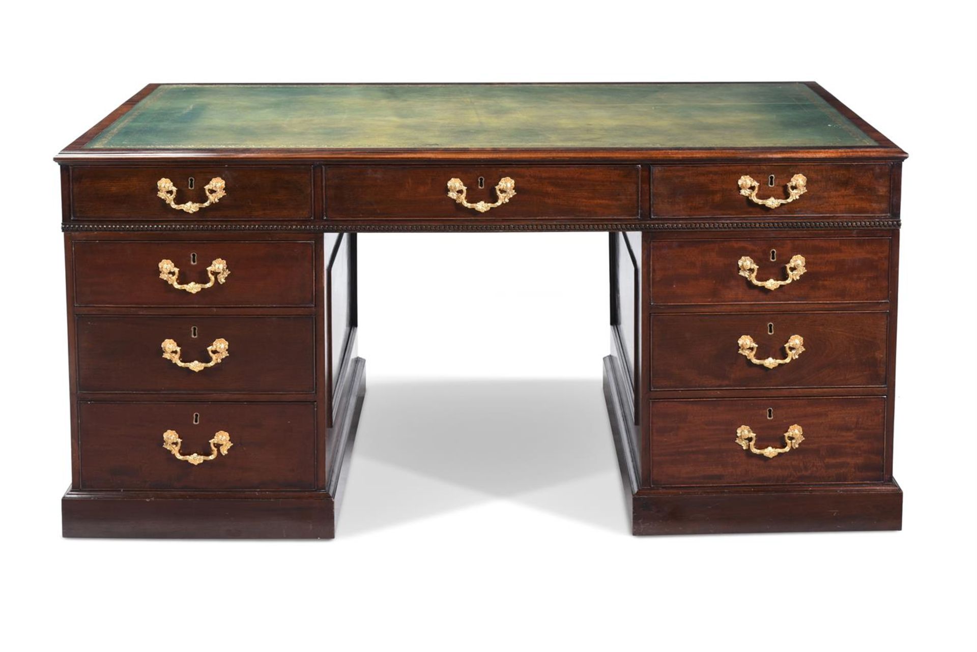 A GEORGE III MAHOGANY PARTNER'S DESK, CIRCA 1780