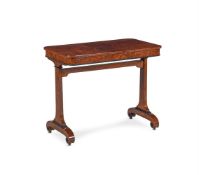 A GEORGE IV BURR YEW WRITING OR CENTRE TABLE, CIRCA 1825