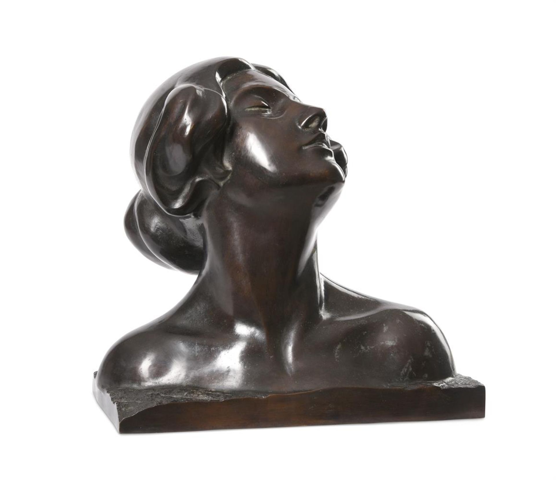 AFTER JEAN-LÉON GÉRÔME (FRENCH 1824-1904) A BRONZE BUST OF A WOMAN, LATE 19TH OR EARLY 20TH CENTURY - Image 2 of 3