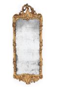 A CONTINENTAL GILTWOOD AND GESSO MIRROR, SECOND HALF 18TH CENTURY