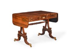 Y A REGENCY ROSEWOOD AND GILT METAL MOUNTED SOFA TABLE, CIRCA 1815