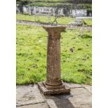 A COMPOSITION STONE SUNDIAL 20TH CENTURY