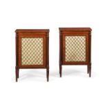 A PAIR OF REGENCY MAHOGANY SIDE CABINETS, CIRCA 1820