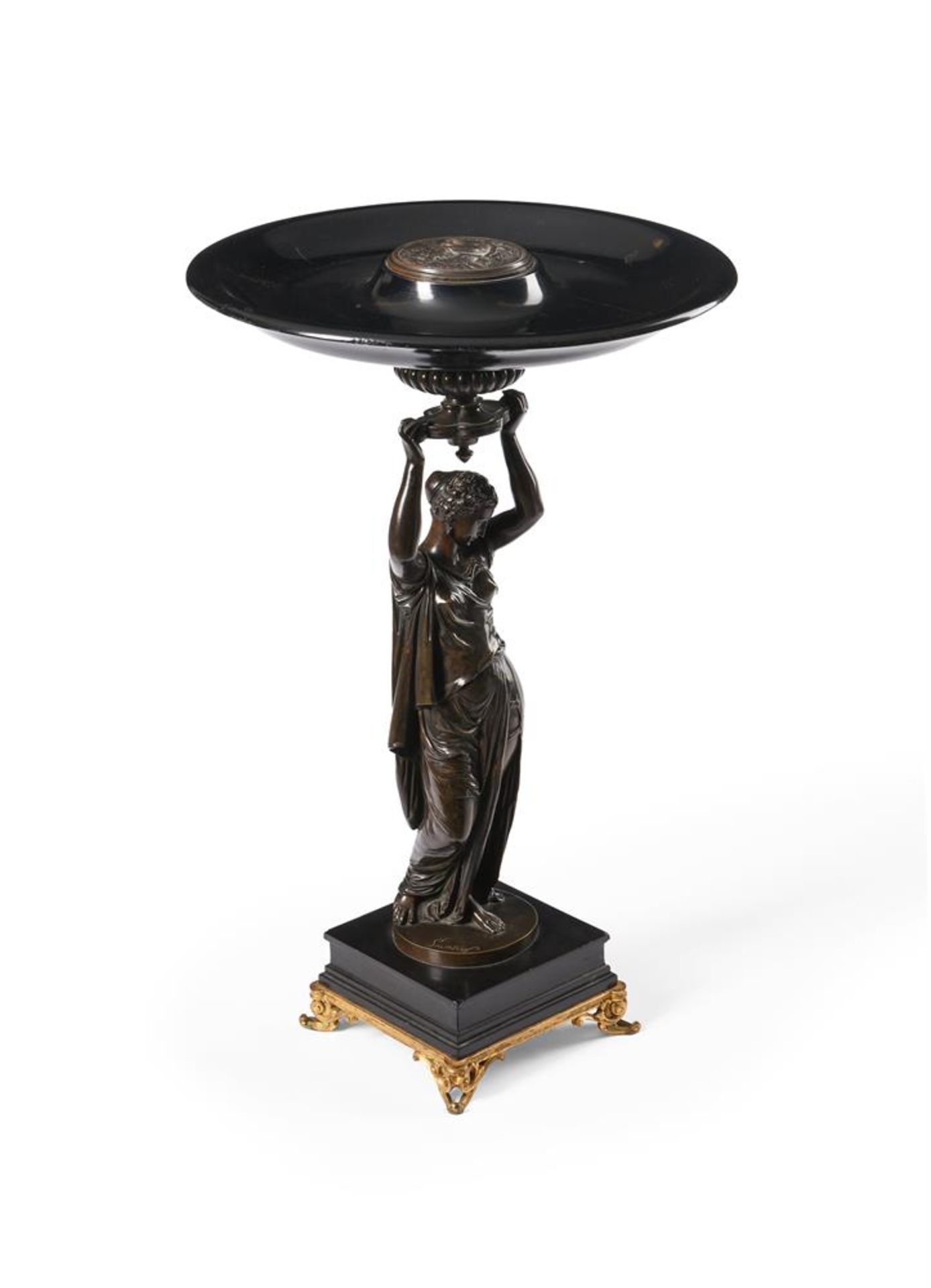 AFTER JEAN JULOT SALMSON (FRENCH 1823-1902), A BRONZE TAZZA, 19TH CENTURY