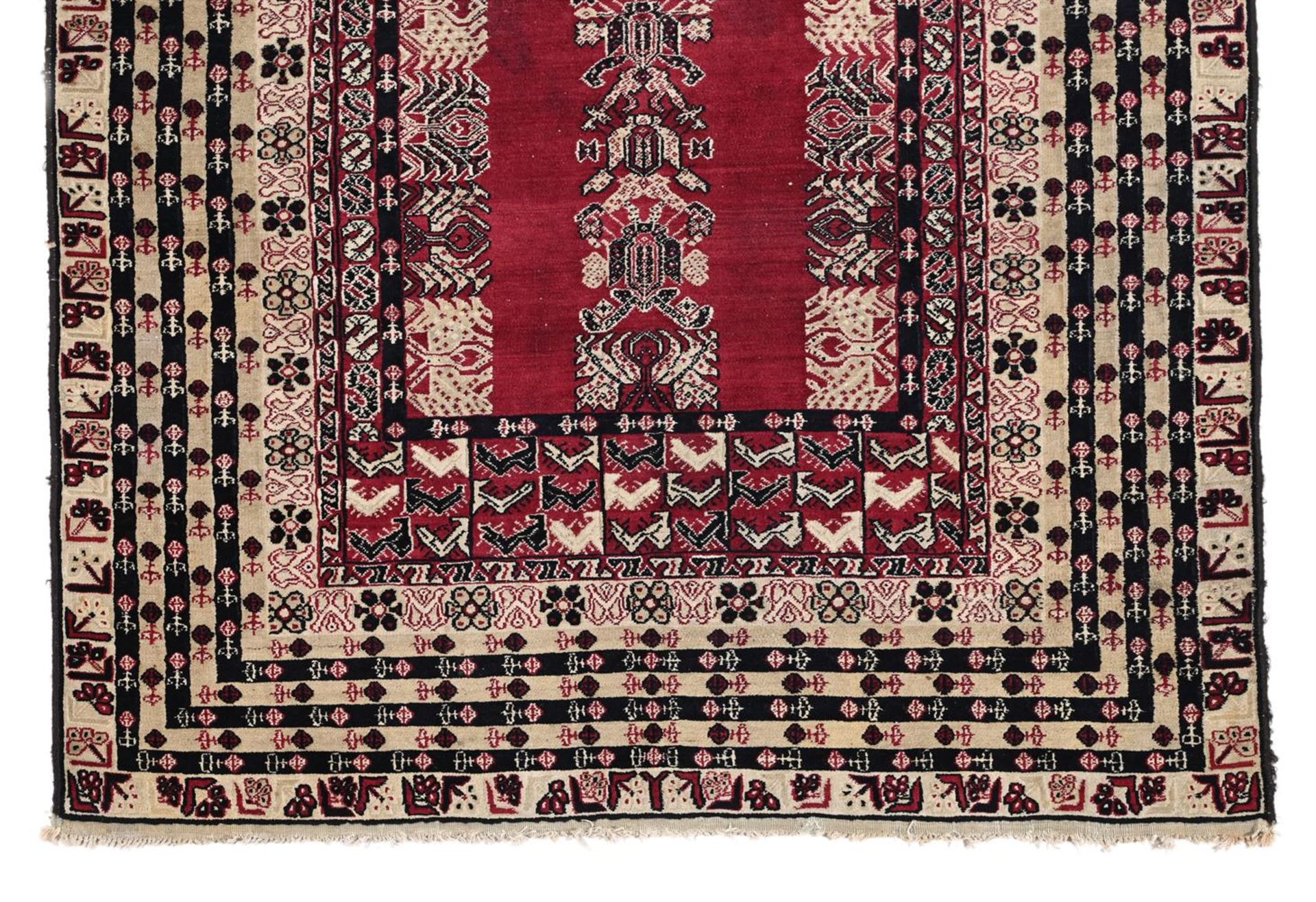 AN AGRA RUG, approximately 208 x 134cm - Image 2 of 2