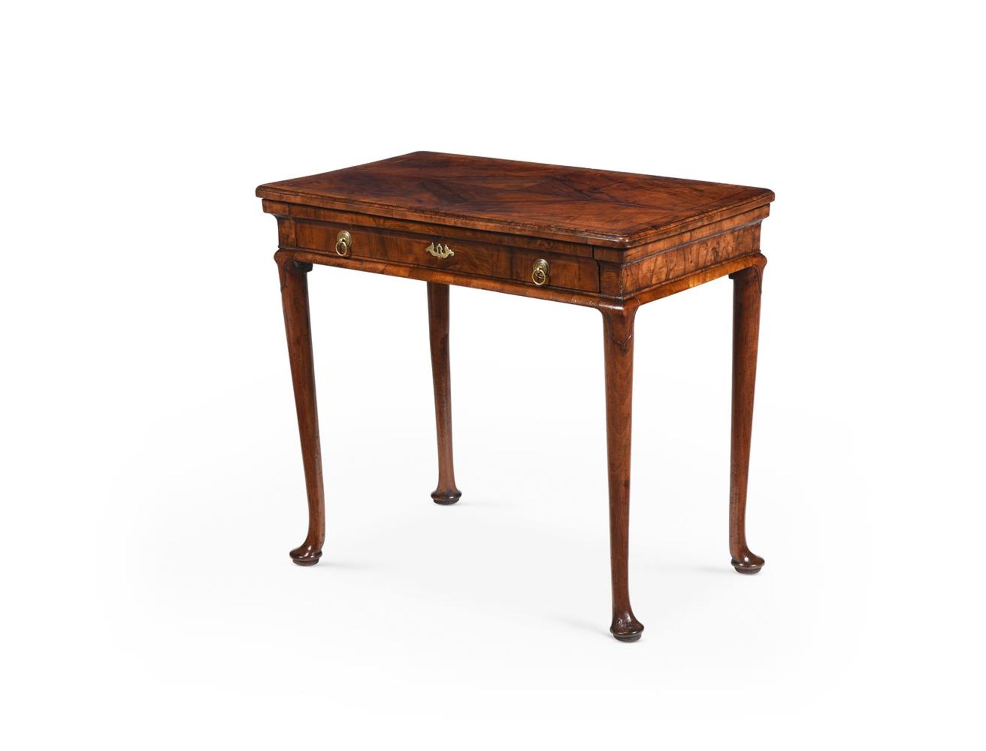 A FINE QUEEN ANNE FIGURED WALNUT SIDE TABLE, CIRCA 1710 - Image 2 of 5