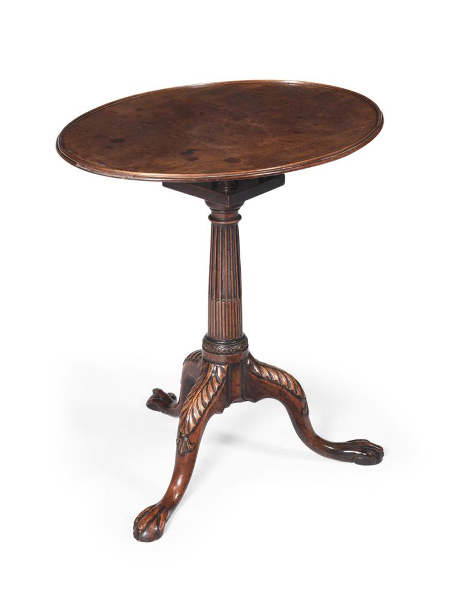 A GEORGE III MAHOGANY 'BIRDCAGE' TRIPOD TABLE, CIRCA 1770