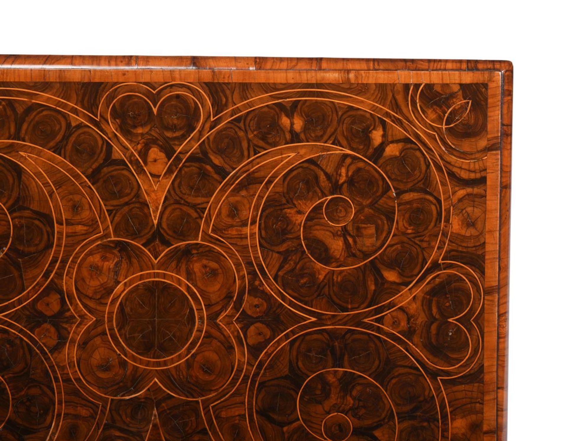 AN OLIVEWOOD AND HOLLY OYSTER VENEERED SIDE TABLE, CIRCA 1680 & LATER - Image 4 of 7