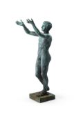 AFTER THE ANTIQUE, A LARGE GRAND TOUR BRONZE FIGURE OF THE PRAYING BOY, 19TH CENTURY