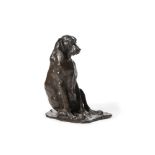 AFTER PRINCE PAUL TROUBETZKOY (1866-1938), A BRONZE ANIMALIER FIGURE OF A BLOODHOUND