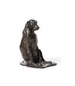 AFTER PRINCE PAUL TROUBETZKOY (1866-1938), A BRONZE ANIMALIER FIGURE OF A BLOODHOUND