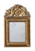 A WILLIAM & MARY CARVED GILTWOOD MIRROR, LATE 17TH CENTURY