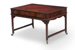 A GEORGE III MAHOGANY WRITING OR LIBRARY TABLE, LATE 18TH CENTURY