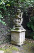 A STONE COMPOSITION MODEL OF CROUCHING VENUS, IN THE MANNER OF AUSTIN & SEELEY, 20TH CENTURY