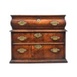 AN UNUSUAL SMALL QUEEN ANNE WALNUT CHEST OF DRAWERS, CIRCA 1710