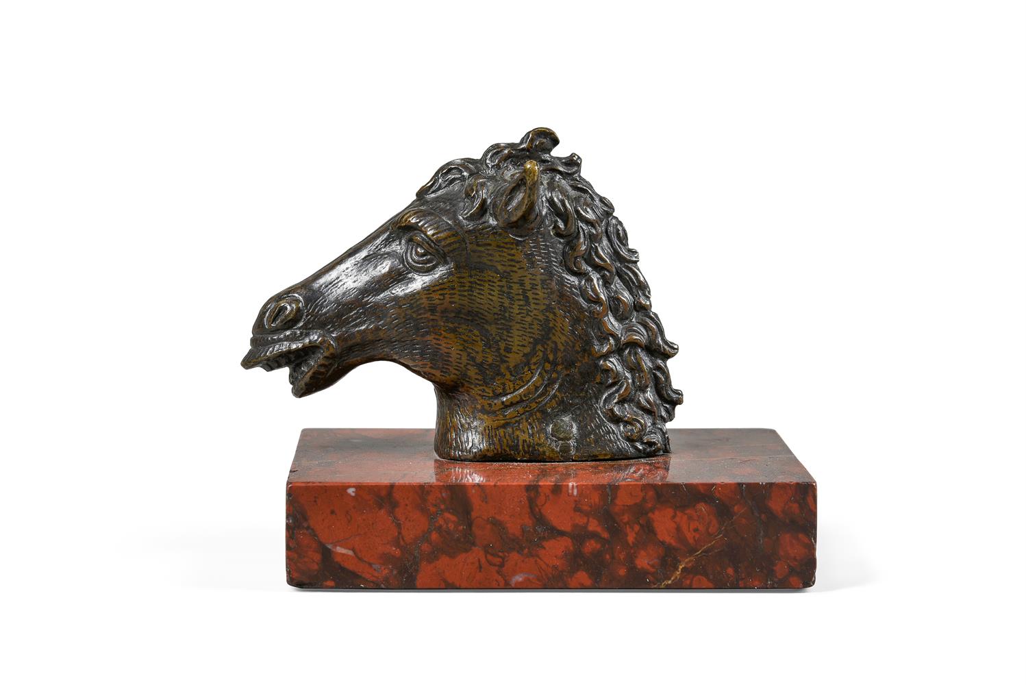 A BRONZE HORSE HEAD, IN THE 16TH CENTURY PADUAN STYLE, POSSIBLY LATE 18TH OR EARLY 19TH CENTURY - Image 3 of 3