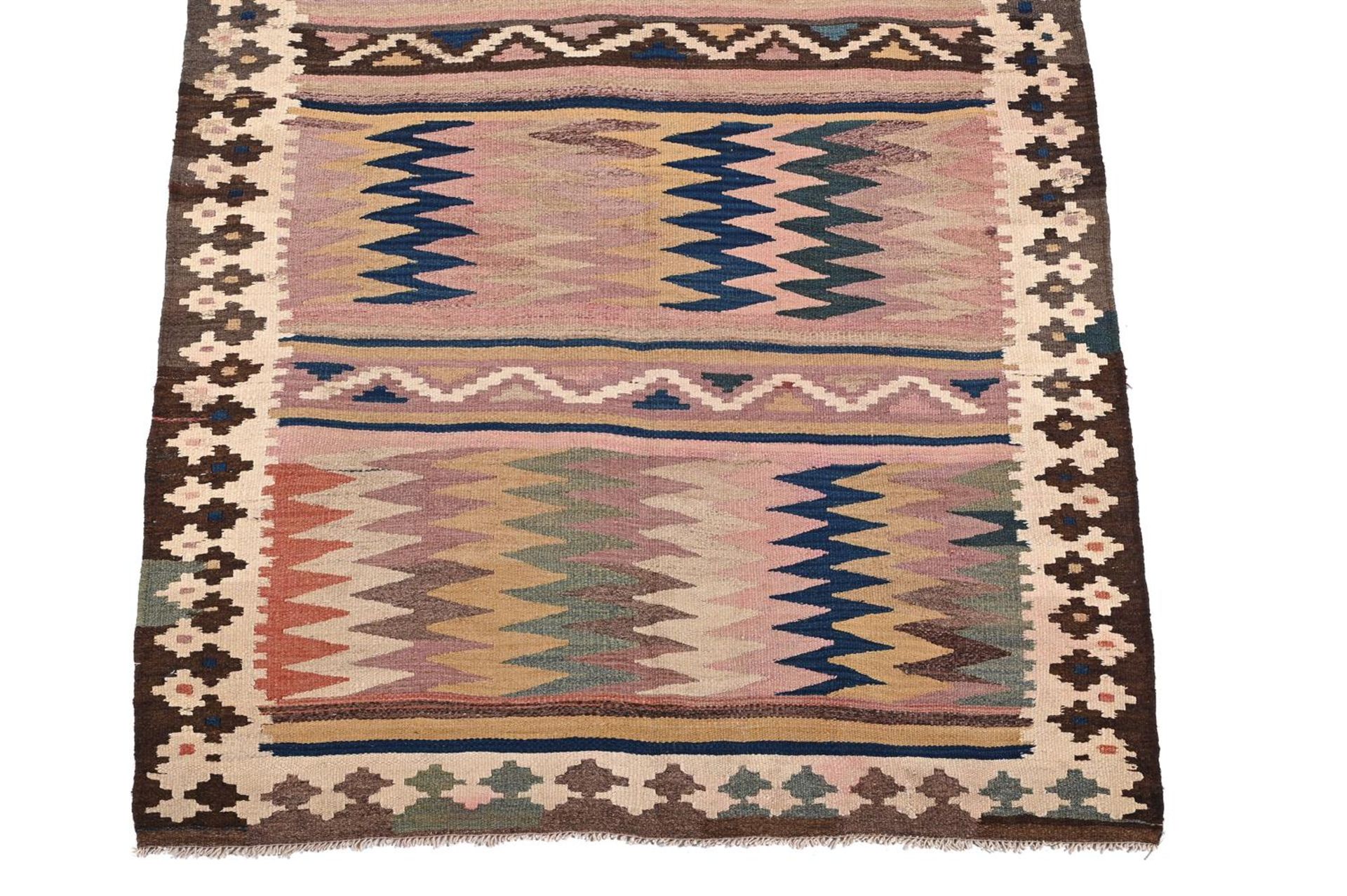 A NORTH WEST PERSIAN KILIM RUNNER, approximately 121 x 38cm - Image 2 of 2