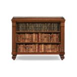 Y A ROSEWOOD AND GILT METAL MOUNTED OPEN BOOKCASE, EARLY 19TH CENTURY AND LATER