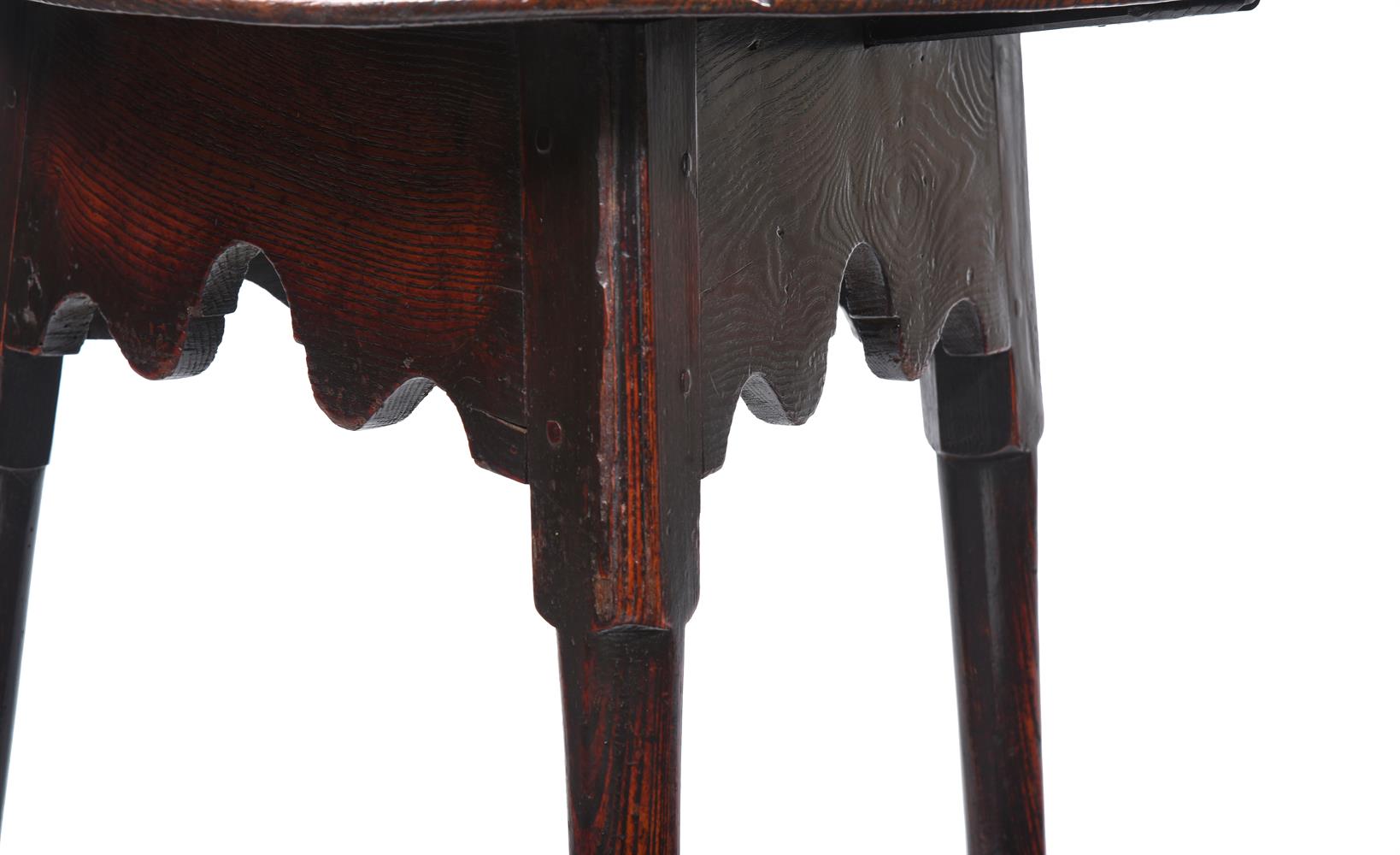 A GEORGE II OAK, ELM AND MAHOGANY 'CRICKET' TABLE, MID 18TH CENTURY - Image 3 of 3