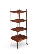 A REGENCY MAHOGANY TAPERING WHATNOT OR ETAGERE, CIRCA 1815