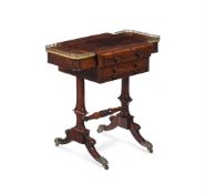 Y A GEORGE IV ROSEWOOD READING AND GAMES TABLE, CIRCA 1820